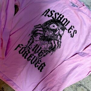 ALF Assholes Live Forever Pink Longsleeve